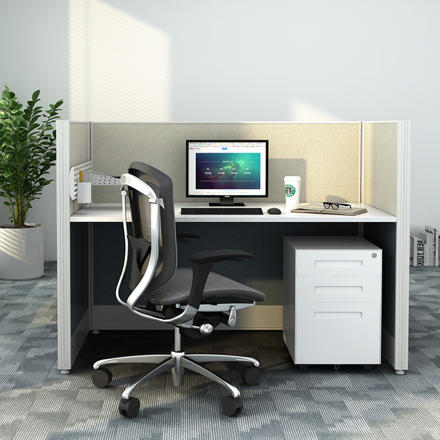Cubículo de oficina moderno para una persona