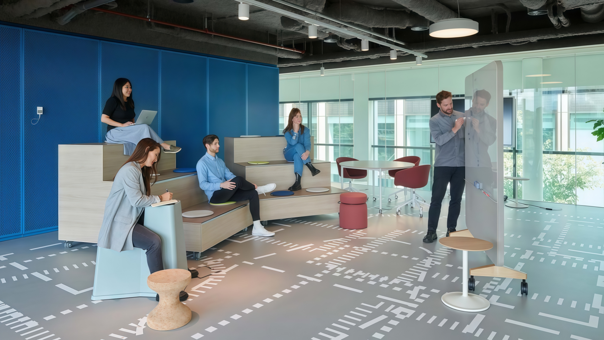 Office design ideas for collaborative workspaces Ideas de diseño de oficinas para espacios de trabajo colaborativos