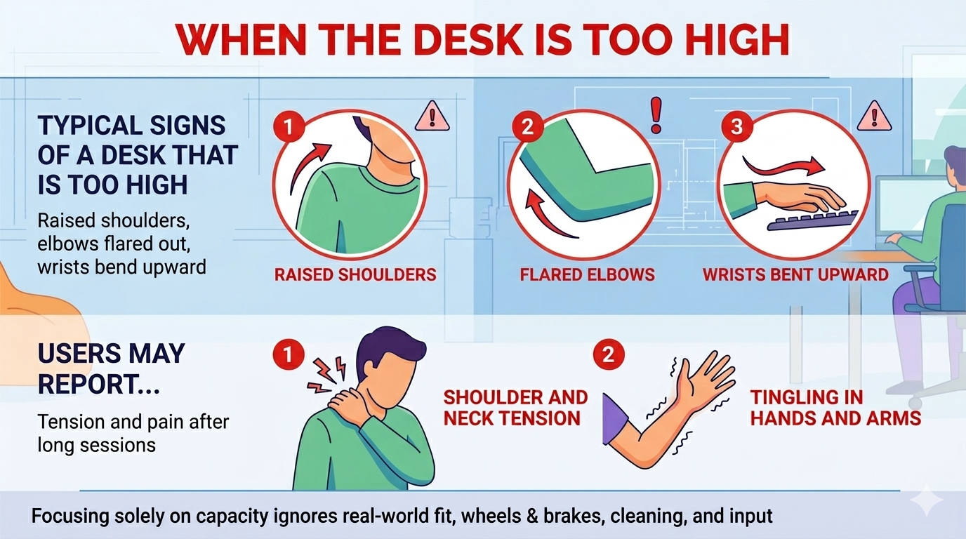 When the desk is too high Cuando el escritorio es demasiado alto