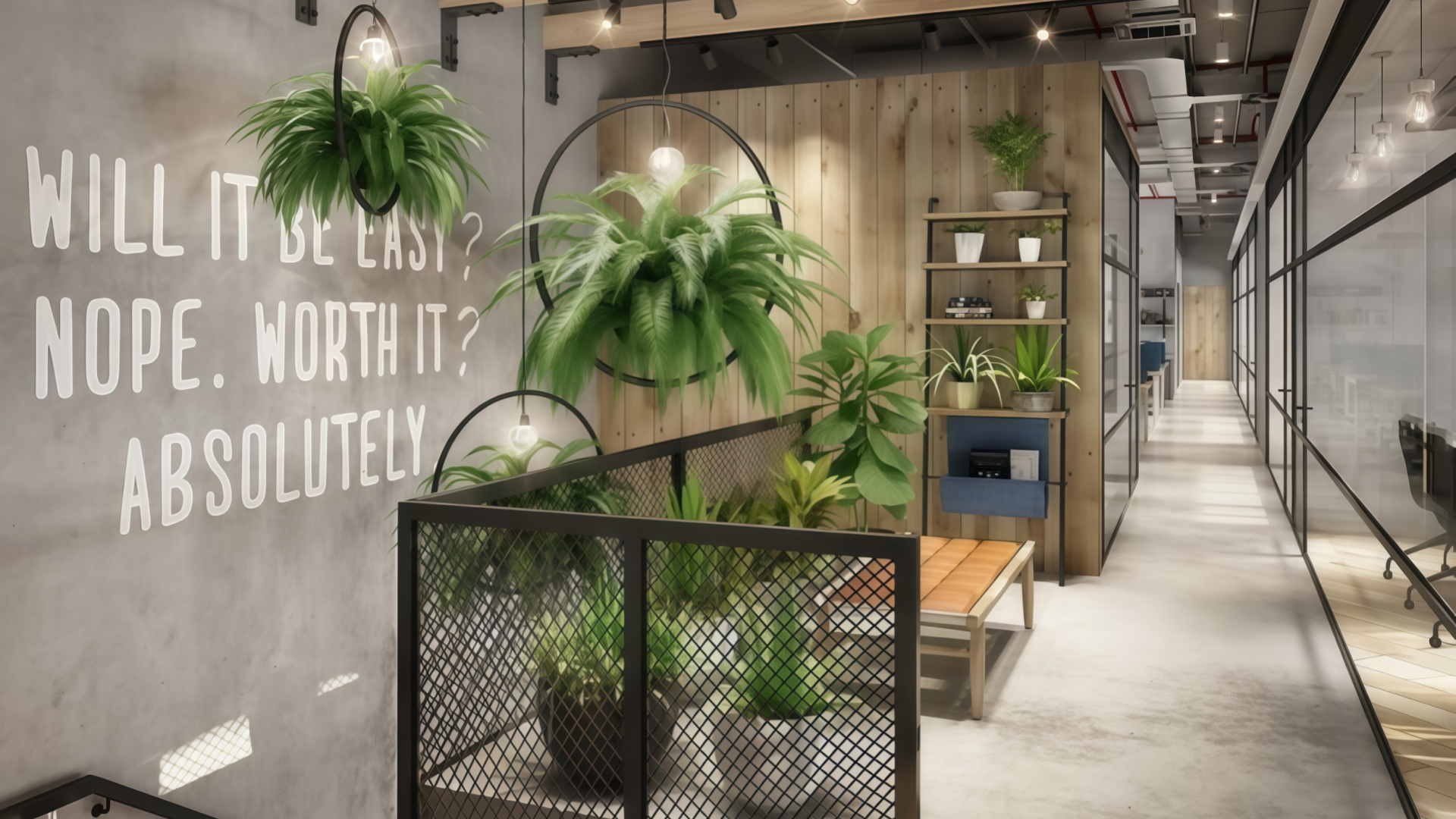 plantas de productividad en el lugar de trabajo