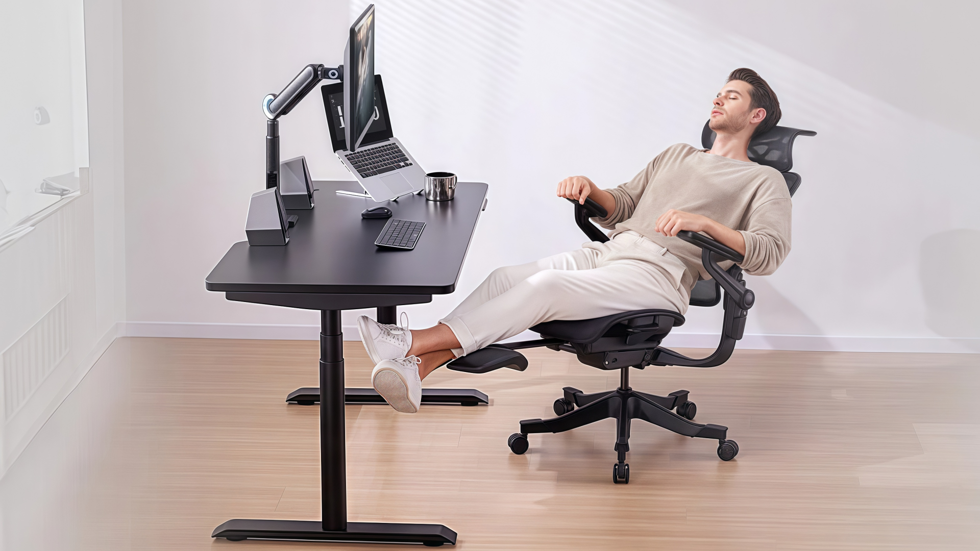 Ergonomic Office Chairs with Leg Rest Sillas de oficina ergonómicas con reposapiernas