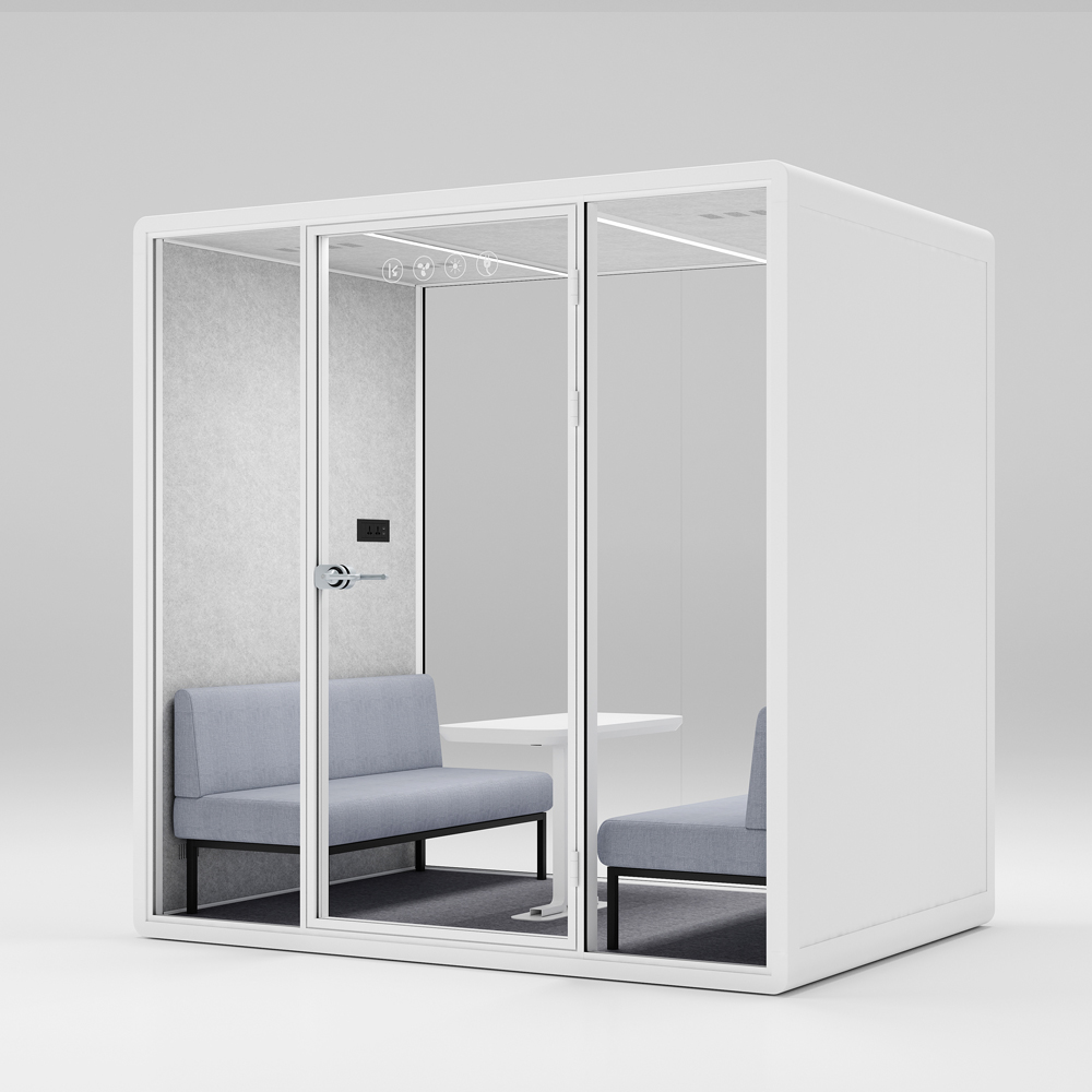 HongYe Office Pods en blanco para reuniones de 5 personas