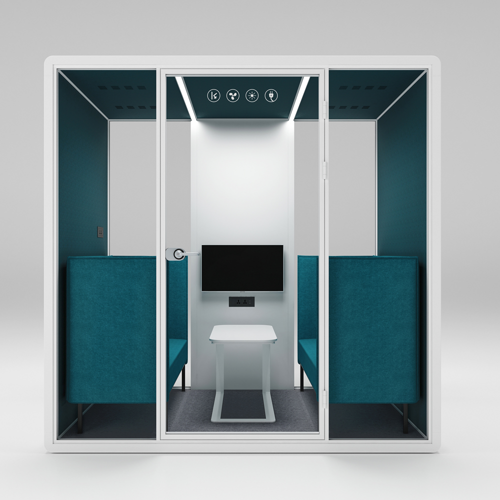 HongYe Office Pods en blanco para reuniones de 5 personas