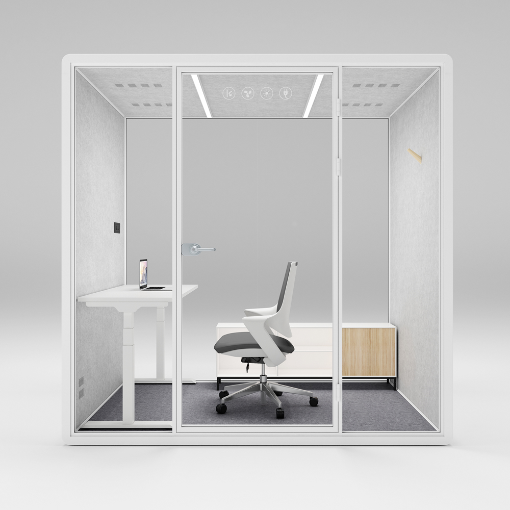 HongYe Office Pods en blanco para reuniones de 5 personas