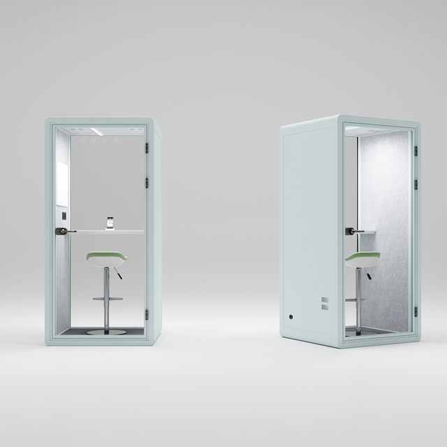 Cabina telefónica de oficina azul claro HongYe para espacio de privacidad para una sola persona