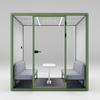 HongYe Office Pods en gris verde para reuniones de 5 personas