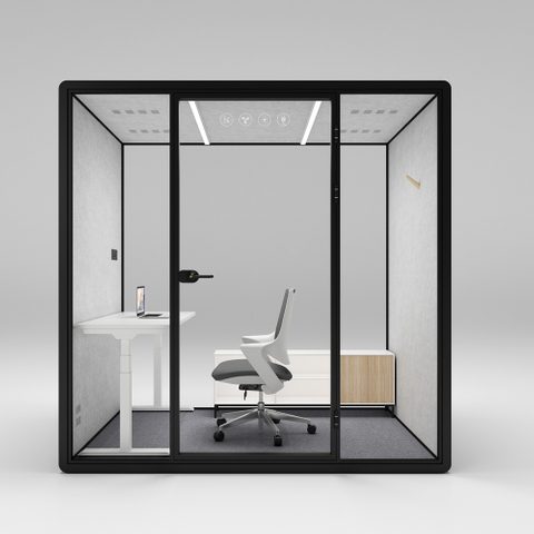 HongYe Office Pods en negro para reuniones de 5 personas