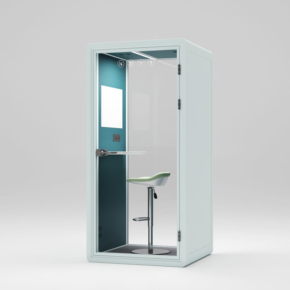 Cabina telefónica de oficina azul claro HongYe para espacio de privacidad para una sola persona