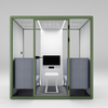 HongYe Office Pods en gris verde para reuniones de 5 personas
