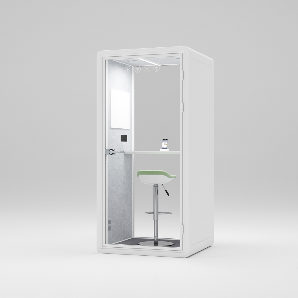Cabina telefónica de oficina blanca HongYe para espacio de privacidad para una sola persona