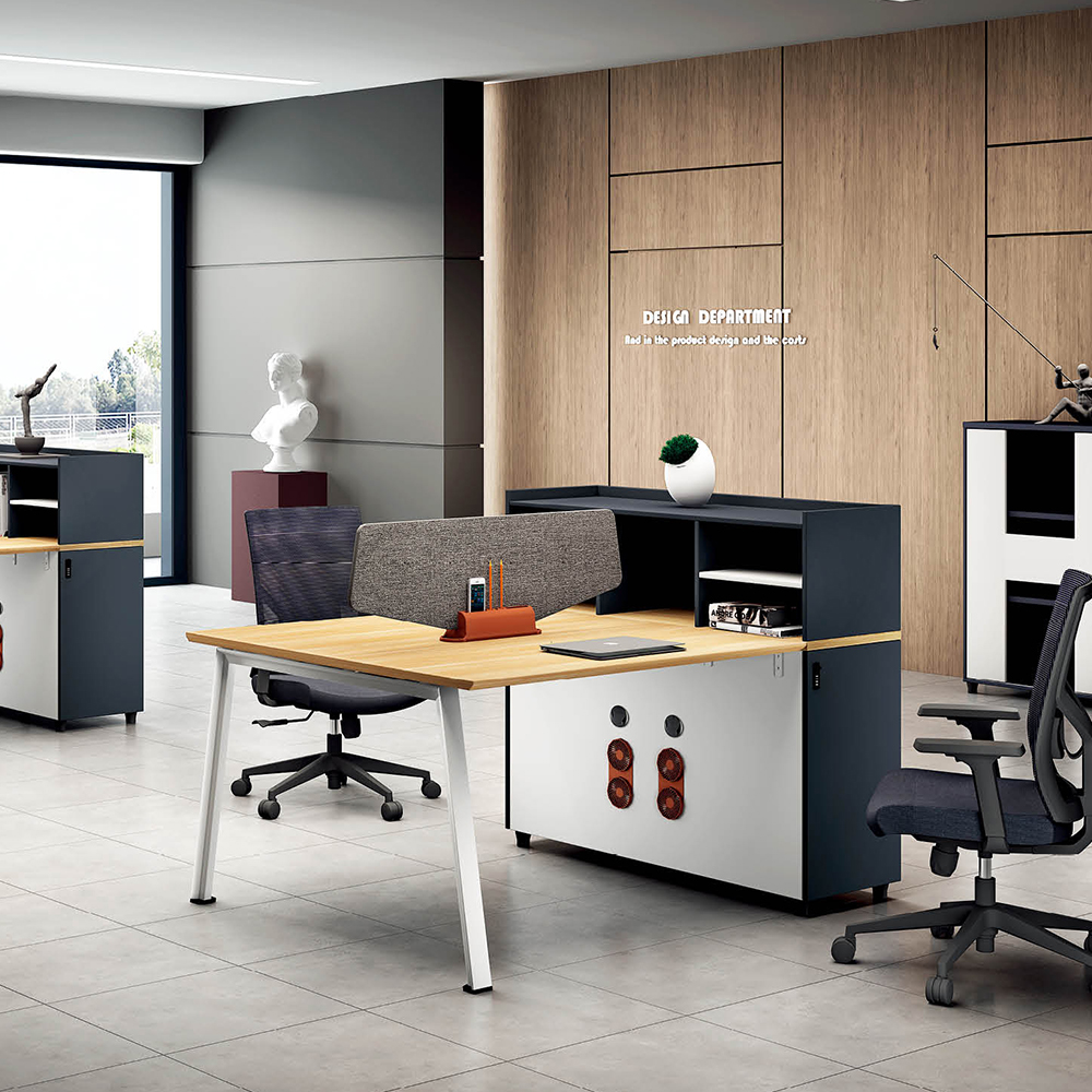 Estación de trabajo doble de oficina de lujo con alta calidad de la serie Covo