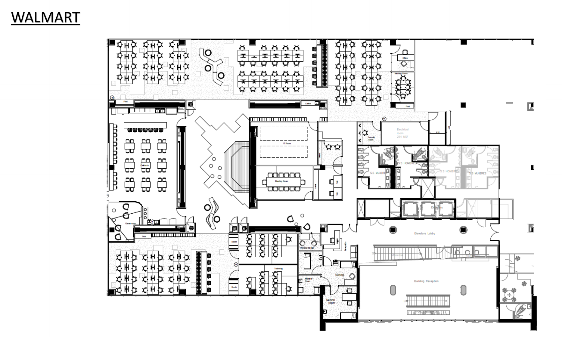 wal-mart floor plan plano de planta de wal mart