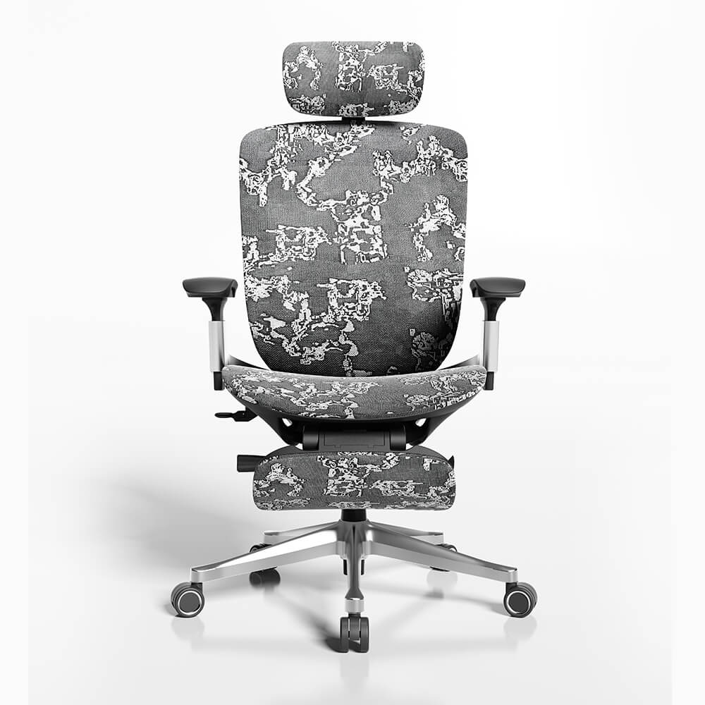 Silla de oficina con respaldo de malla y soporte lumbar