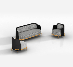 Pequeño sofá de salón modular con forma de U