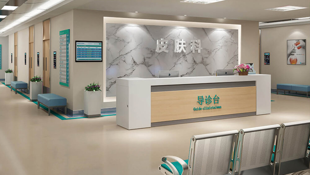 Moderna estación de enfermería ideal en el hospital