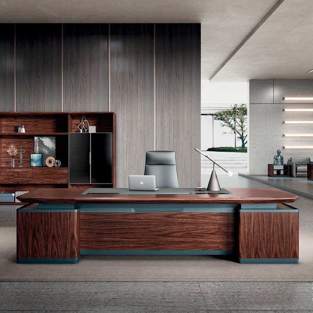 Escritorio de oficina ejecutiva en forma de L