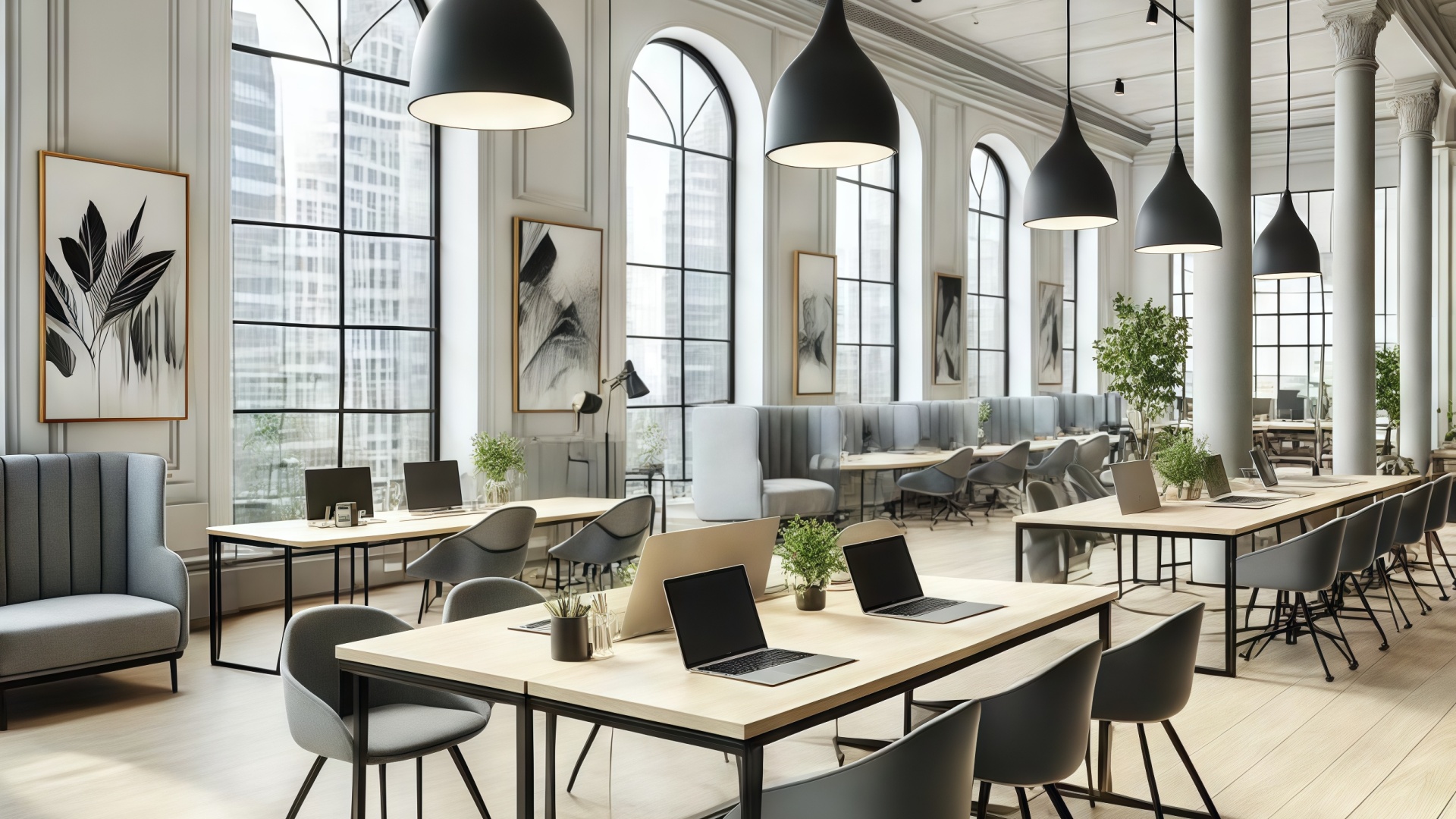 Dise&ntilde;o de oficinas estilo industrial.