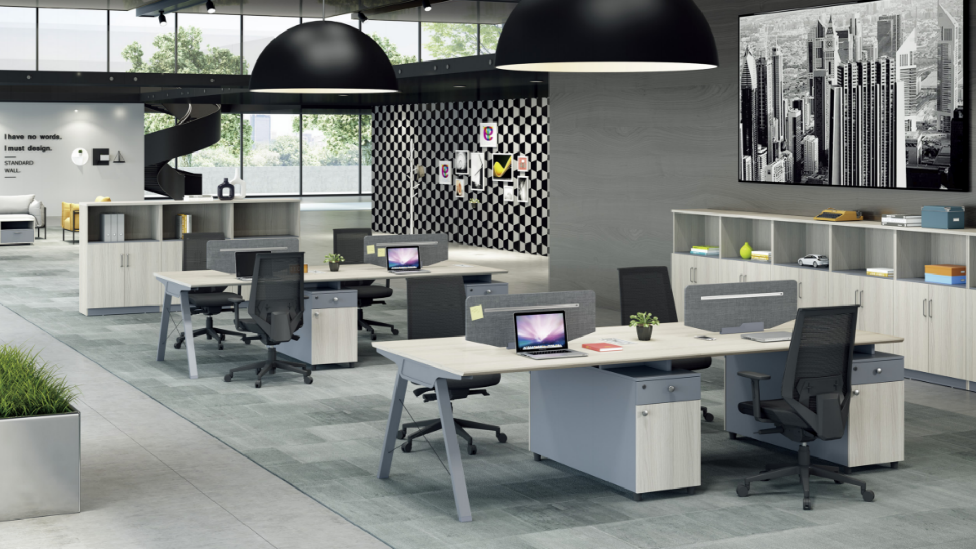Estaciones de trabajo de oficina modernas de cinco tendencias: soluciones flexibles, ergonómicas y elegantes del proveedor líder de muebles de oficina
