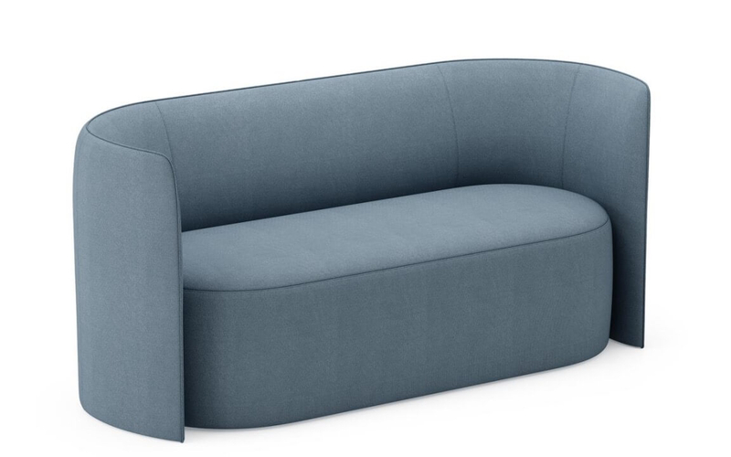 Sofá modular de tela azul
