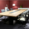 Mesa de conferencias de madera moderna comercial