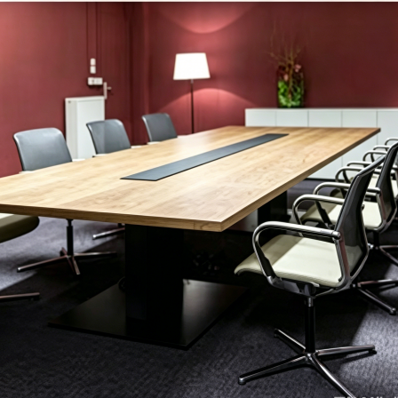 Mesa de conferencias de madera moderna comercial