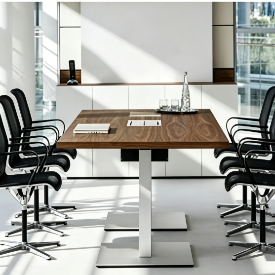 Mesa de conferencias de madera moderna comercial