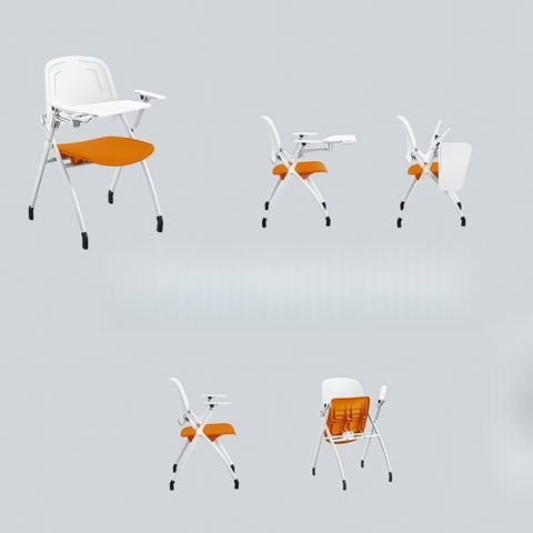 Silla de entrenamiento con tableta de escritura, diseño plegable y anidado