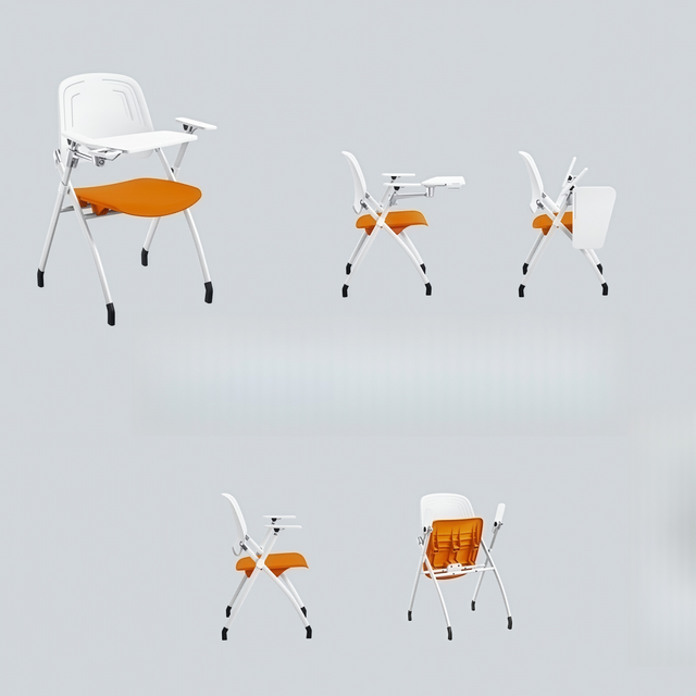 Silla de entrenamiento con tableta de escritura, diseño plegable y anidado