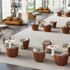 Sillón de recepción Asientos de cafetería modernos Tapicería suave