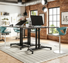 Escritorio de pie y asiento ajustable en altura
