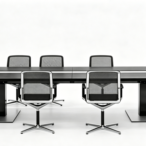 Mesa de conferencias de madera moderna comercial