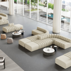 Sillón de recepción Asientos de cafetería modernos Tapicería suave